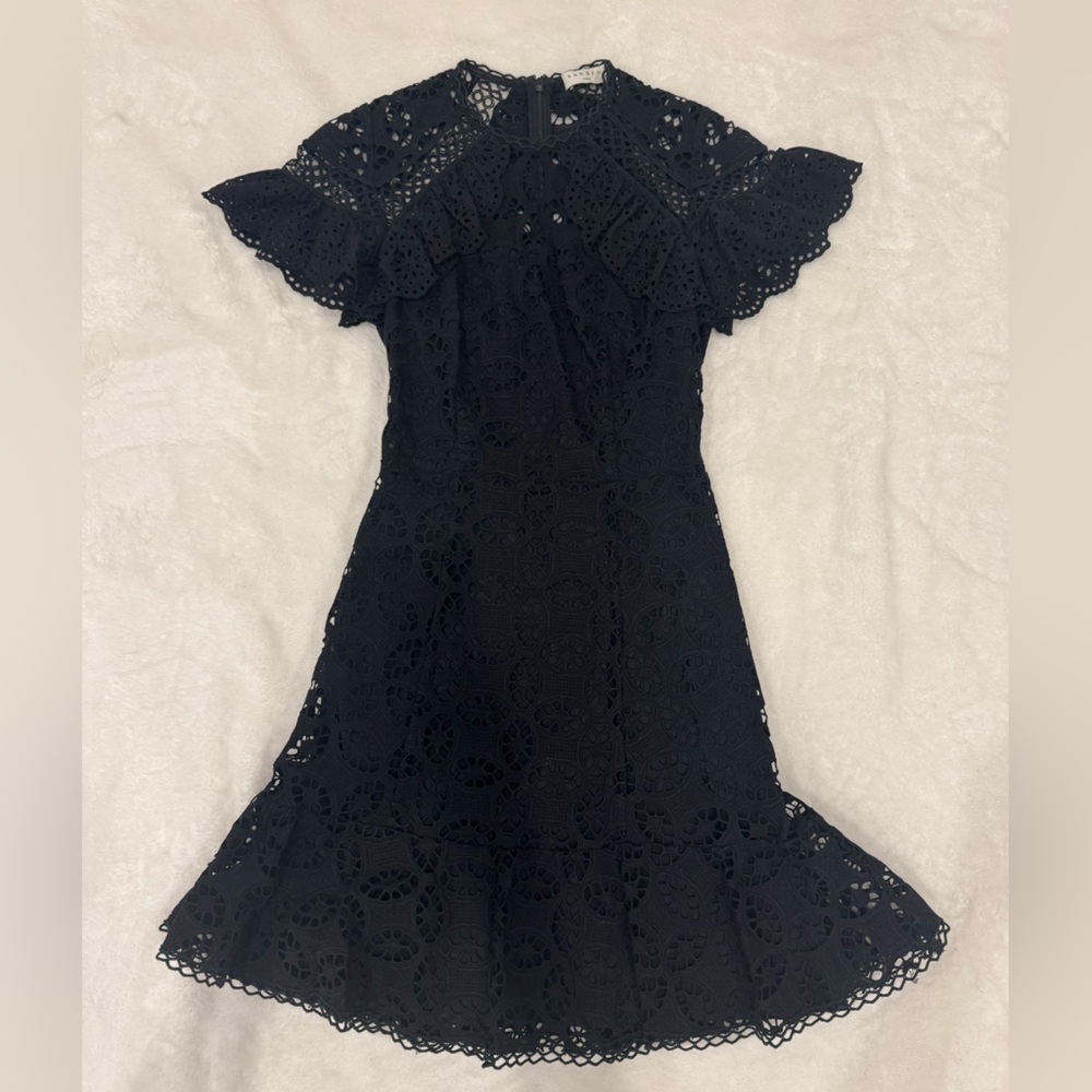 Sandro Black Lace Dress